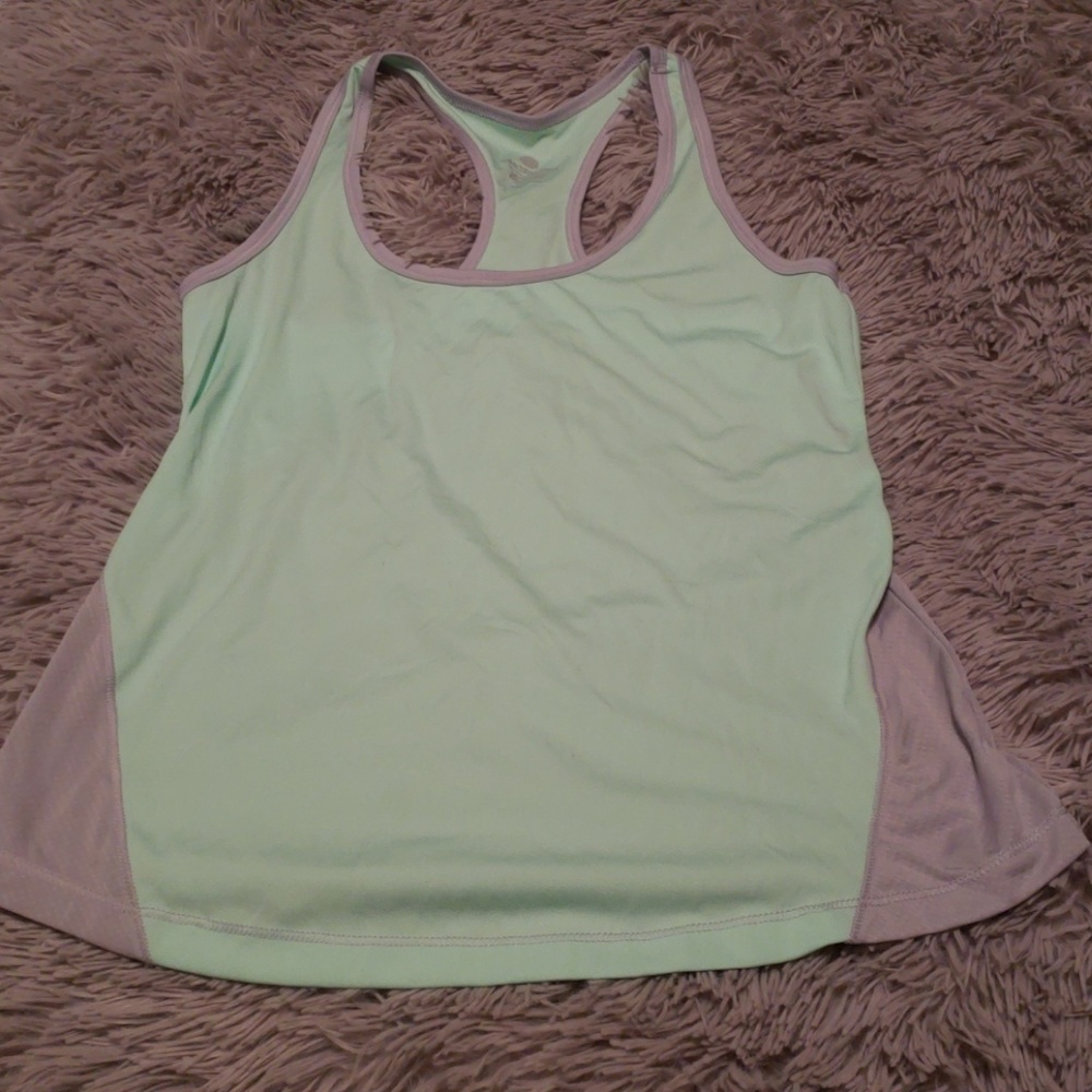 Old Navy Seafoam Green/Gray Workout Top Size S
